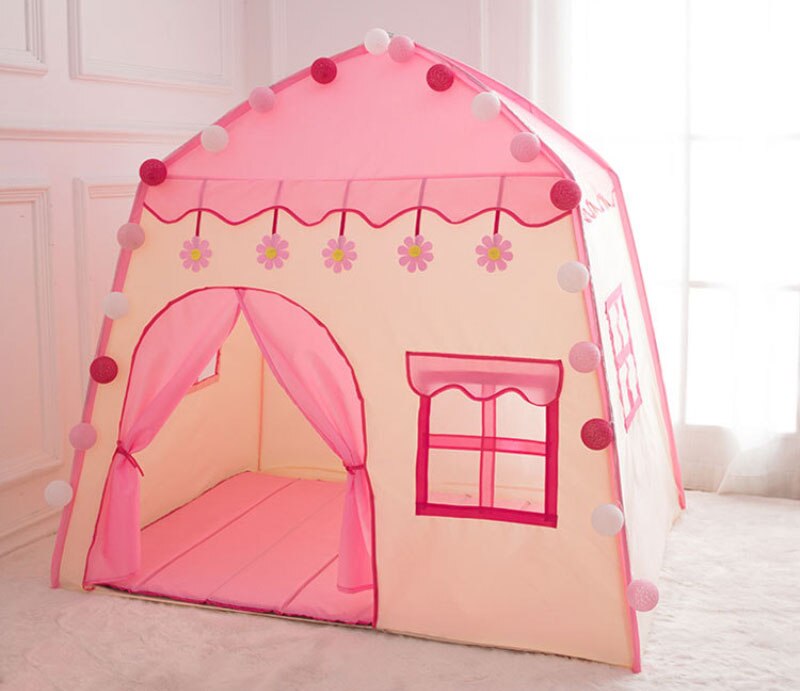 Kids Indoor Outdoor Castle Tent Baby Princess Game House Flowers Blossoming Boy Girl Oversized House play Wigwam mats