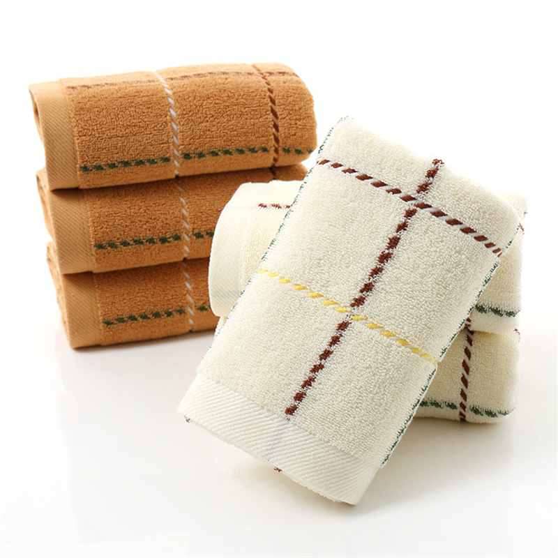 Jacquard Plaid 33*74 cm Soft 100% Terry Hand Towels for Adults Decorative Face Bathroom Hand Towels Toallas de Mano V5841