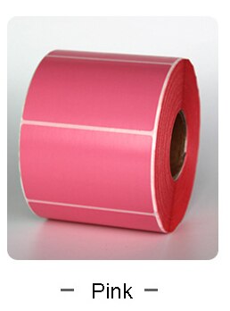 AIBIER Color Red yellow blue Thermal Label barcode Sticker 40mm Core 40x30mm-800pcs 1Roll Top Thermal Paper Adhesive Stickers: Pink color