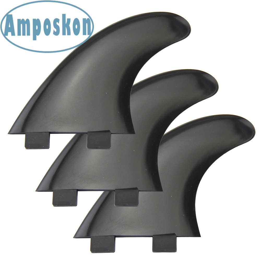 3 PCS/Set Black White Surfboard Fins For FCS Plastic Sup Board Accessories Surf Stand Up Paddle Windsurf