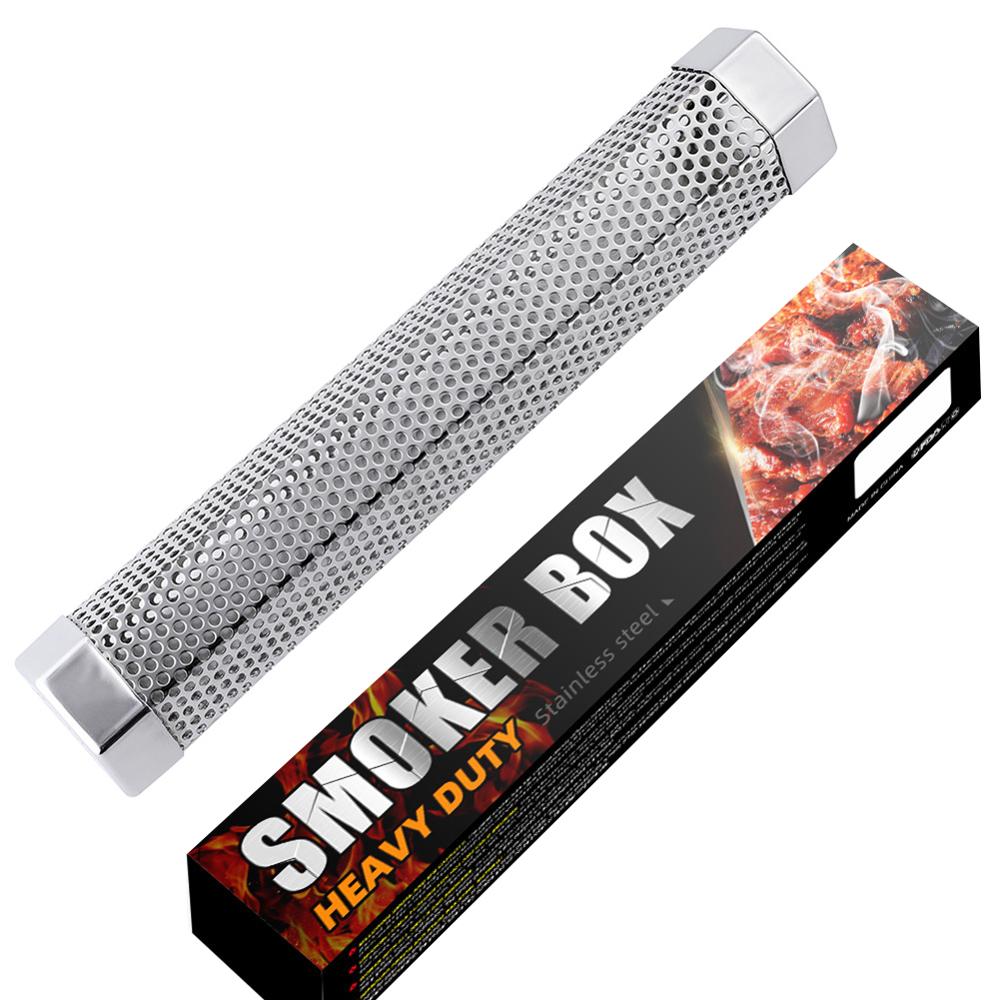 Round Smoke Generator Smoker Stainless Steel Pellet Smoker Tube Mesh Pipe Kitchen Outdoor Cooking BBQ Tools Accessories: Default Title