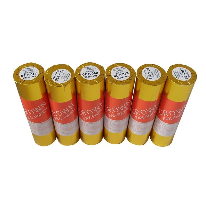 Rollo de papel térmico supereconómico para Fax, rollo de papel térmico para Fax de 210x30x18 M, venta de fábrica, 1 unidad