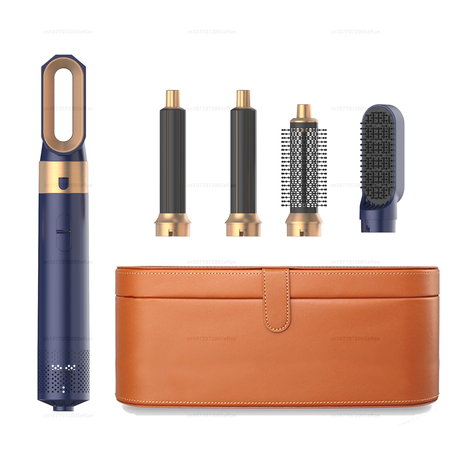 5 in 1 Hair Dryer Comb Set Curling Iron Hair Straightener Styling Tool Air wrap Hair Dryer Household: PURPLE / UK