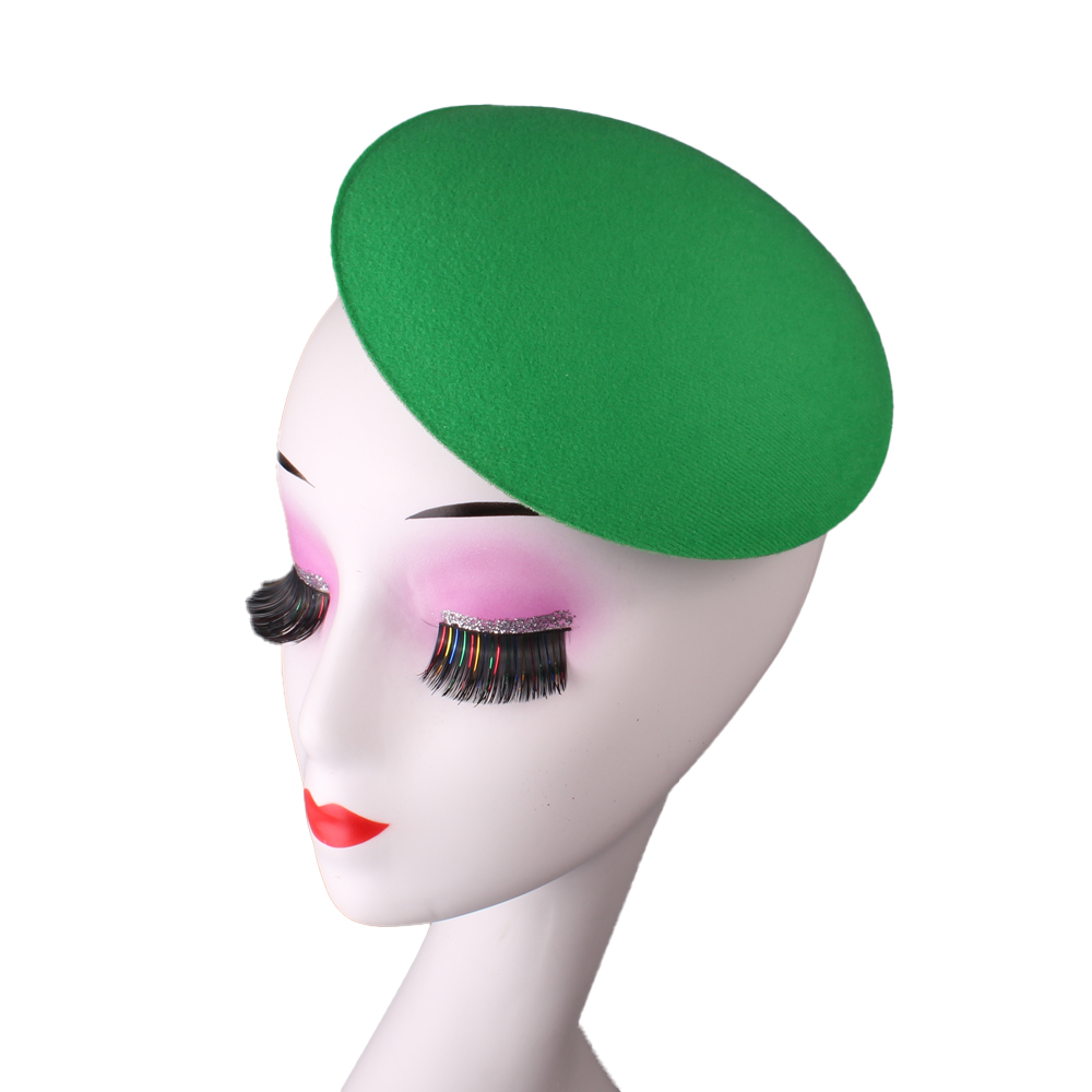 Accesorios para el cabello de 17CM para mujer, Base de fascinador para boda, , cena, Material artesanal: XS / Verde