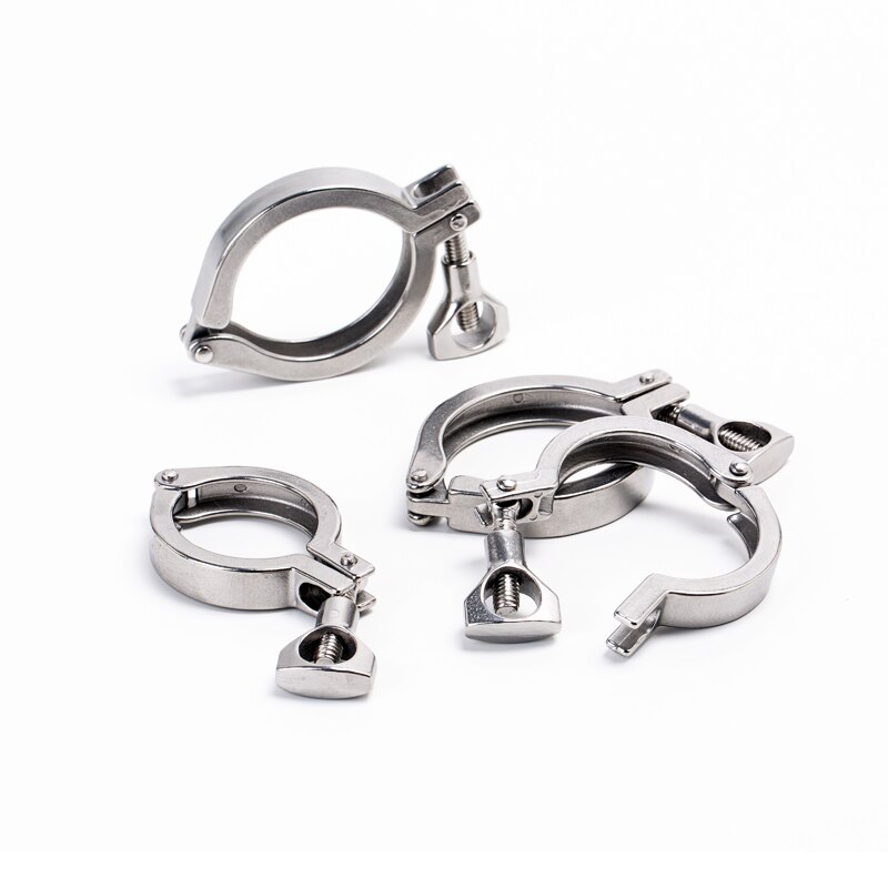 2”-4”Sanitary Stainless Steel Tri Clamp Ferrule SS304 Single Pin Clamp Tri Clover Sanitary Fitting For Homebrewing