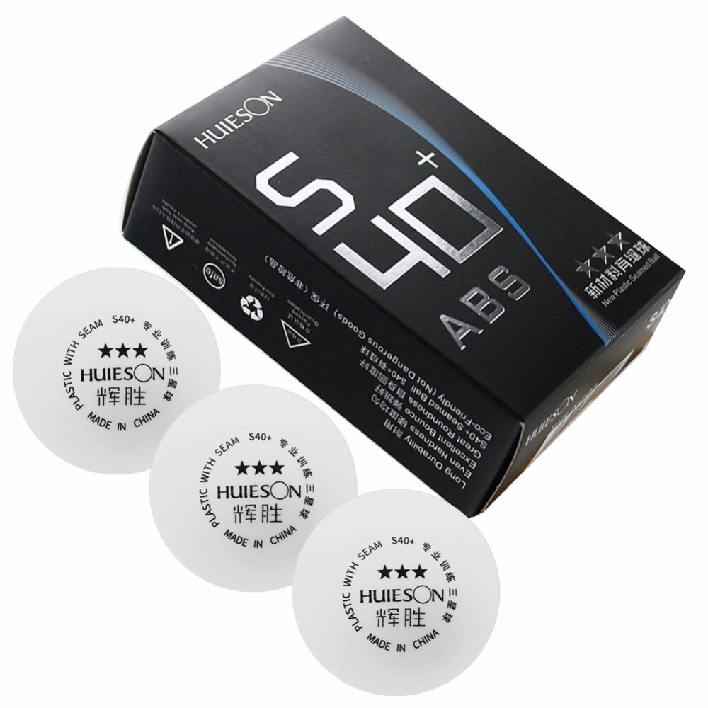6 stks 3 Star Tafeltennis Ballen S40 + Materiaal ABS Plastic Poly Ping Pong Bal voor Professionele Tafel tennis Training Bal