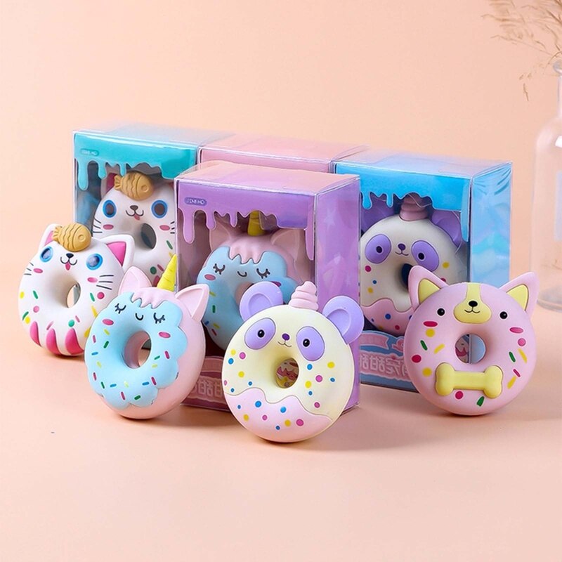 Practical Animal Rubber Donut Pattern Eraser for students Back to School