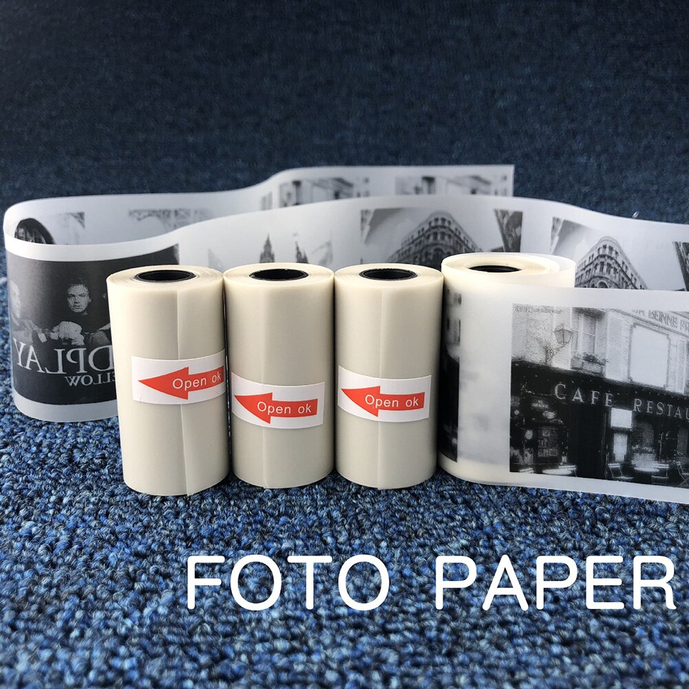 Zelfklevende Printable Sticker Papierrol Direct Thermisch Papier 57*30 Mm Semi-Transparante Print Papier Voor Paperang machine P1/P1S