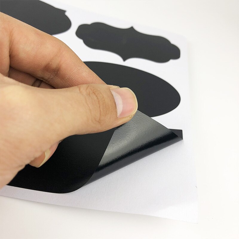 Sticker40pcs /Set Blackboard Stickers Craft Kitchen Jar Storage Box Label 5cm X 3.5cm Black Spice Blackboard Sticker Blackboard