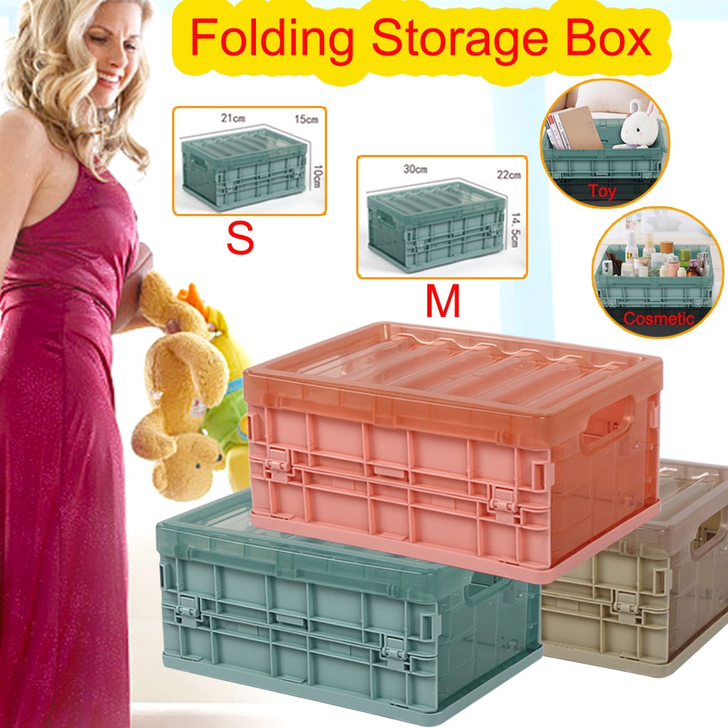 Best Selling Products Plastic Folding Storage Container Basket Crate Box Stack Foldable Organizer Box