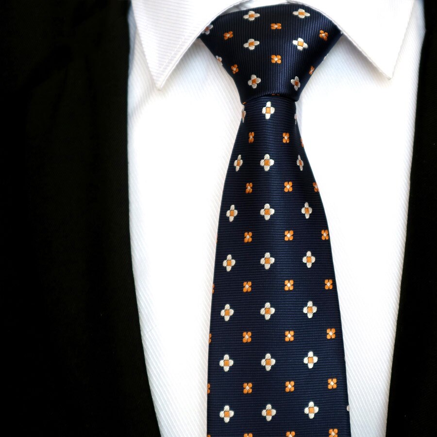 Cravate à motif Floral pour hommes | En soie, 8cm, costume de cérémonie, à la , motif de fleurs, pour le mariage