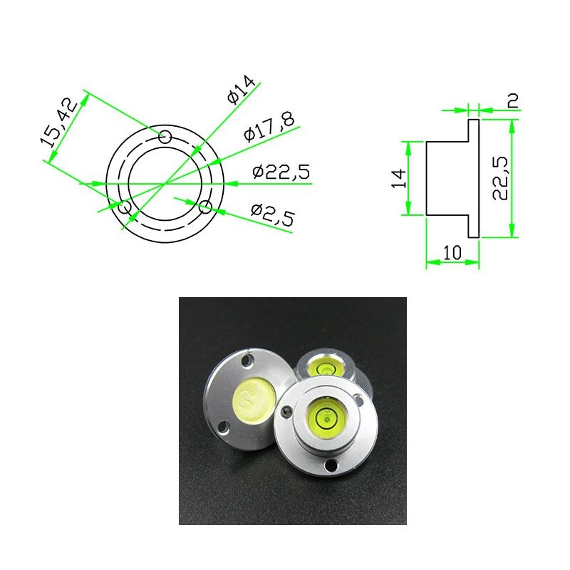 Round Bubble Level Mini Water Level Ruler Sensor Spirit Levels Magnetic Available