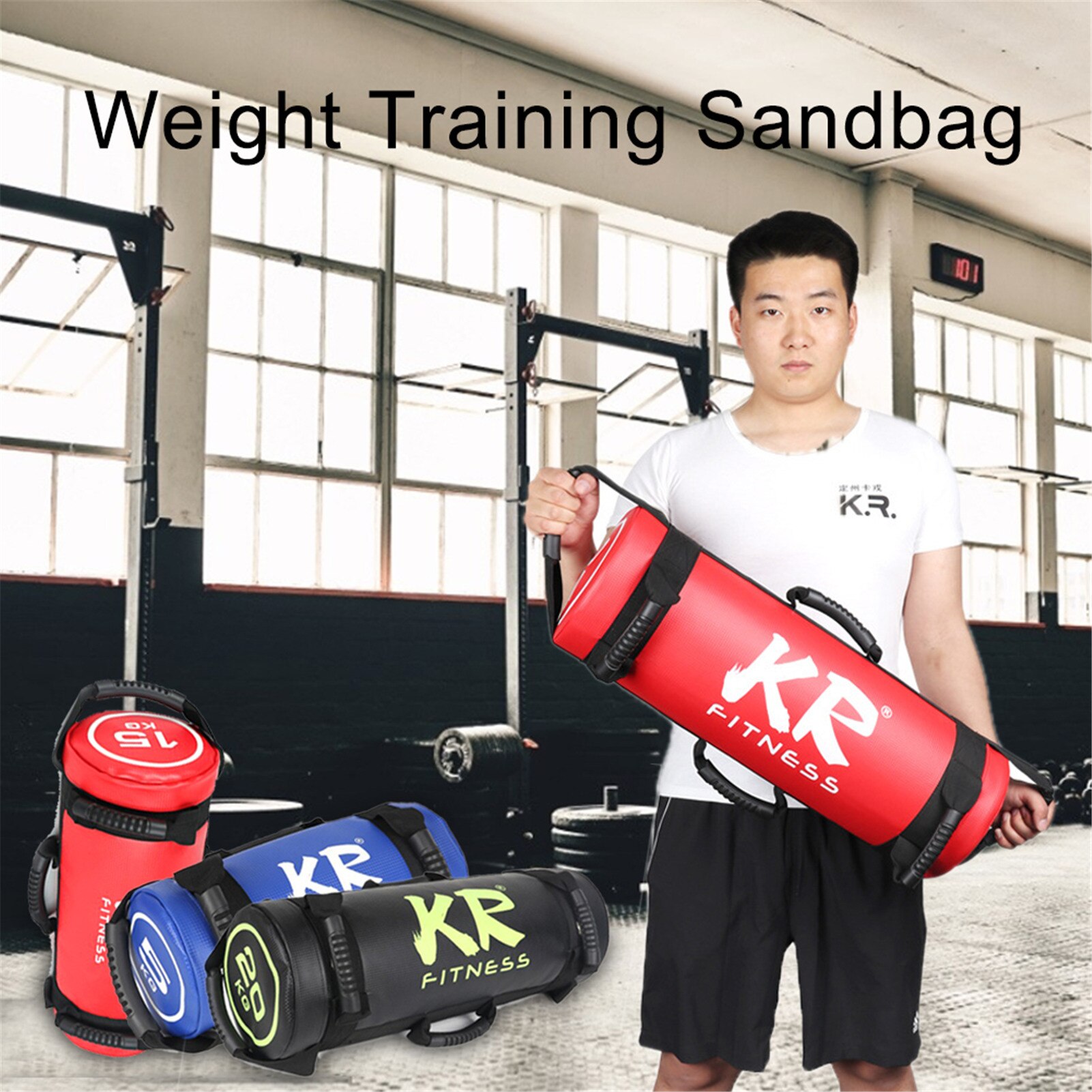 Bolsa de arena para entrenamiento de fuerza, saco de arena relleno de 5/10/15/20/25/30Kg, para Fitness, ejercicio, entrenamiento con pesas