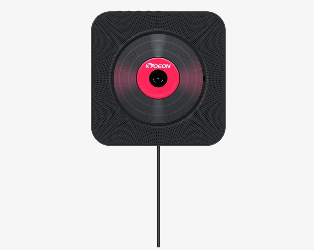 Wireless Bluebooth CD Player Portable Wall Mountable Remote Control HDMI LED Display Player for Home CD CDR CD-RW MP3-CD WMA-CD: black