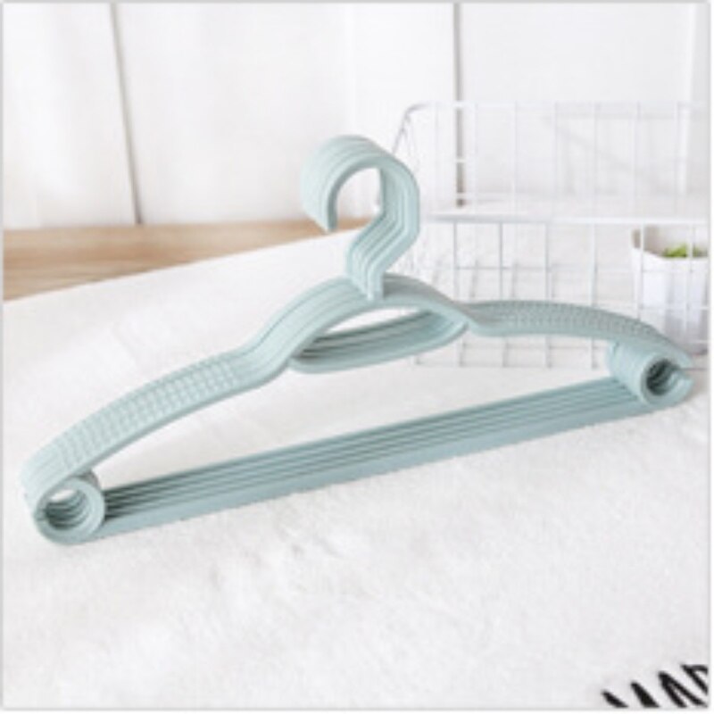 Non-slip Plastic Clothes Hanger Space Saving Coat Dress Hanger Laundry Storage Drying Hanger with Hook Towel Pant Hanger Rack: Blue