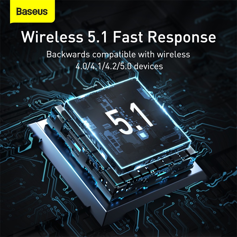 Baseus USB Bluetooth Adapter Dongle Bluetooth 5.1 Receiver For PC Wireless Mouse Gamepad Speaker Earphones Audio USB Transmitter