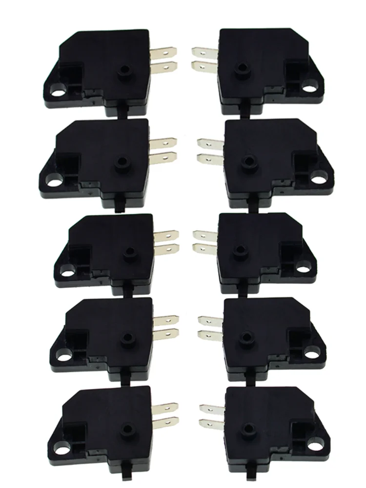 10 Uds. Interruptor Universal para motocicleta, parada de freno delantero derecho/izquierdo como freno de disco de coche eléctrico, accesorios de interruptor de Control de manillar: Gris oscuro