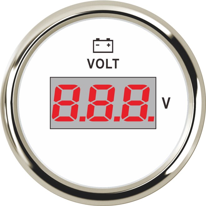 Red Backlight 52MM Gauge Voltmeter Car Voltage Marine Volt Meter Auto Universal Voltage Boat Marine Automobile VOLT Meter: Ws
