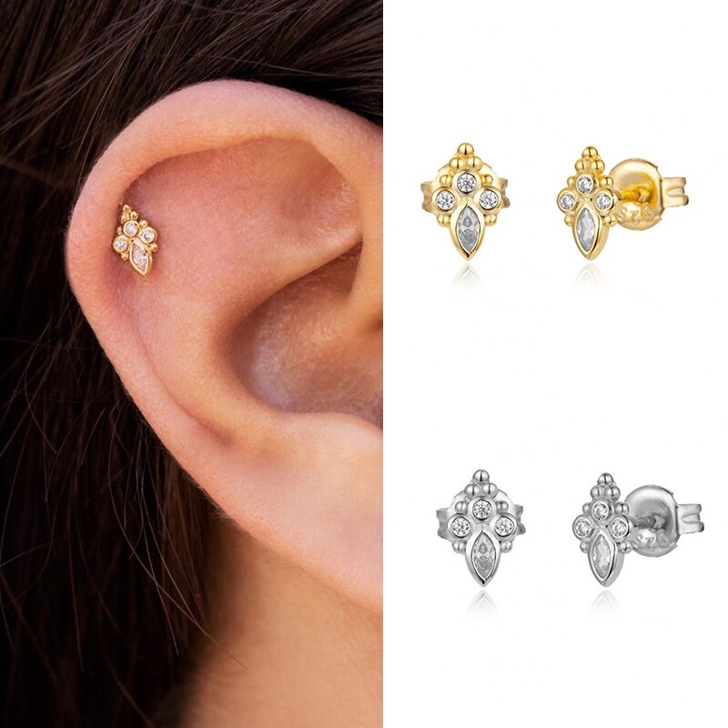 ROXI 925 Sterling Silber Tier Hund Katze Paw Stud Ohrringe für Frauen Piercing Ohr Schmuck Zirkonia Ohrringe Koreanische Brincos