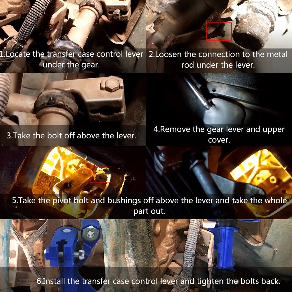 For Ford 4WD 4x4 Transfer Case Shift Shifter Linkage For F-150 F-250 F-350 BRONCO