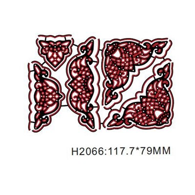 Mixed Lace Edge Border Frame Metal Cutting Dies Stencils For DIY Scrapbooking Decoration Embossing Card Craft Die Cut: H2066