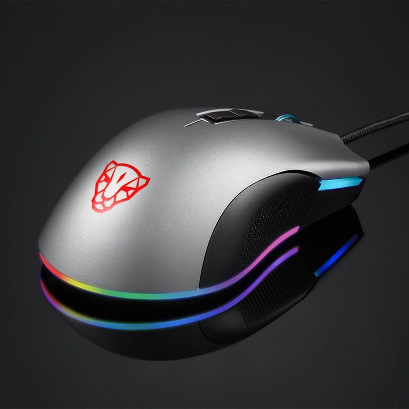 Motospeed V70 USB Wired Gaming Mouse PMW3360 12000 DPI Computer RGB LED Multi-Color Backlight