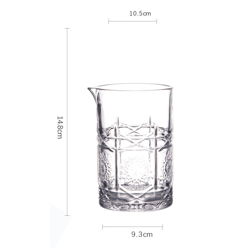 DEOUNY Engraved Cocktail Mixing Glass For The Bartender Crystal Wine Cup Bar Tools 700ML 500ML: G