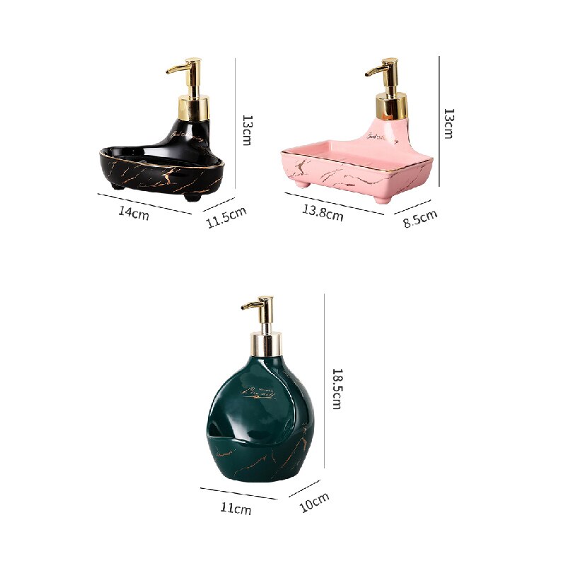 Ceramic Shampoo Bottle Modern Bathroom Soap Dispenser Set Household Dual Purpose Squeeze Bottled Daily Necessities