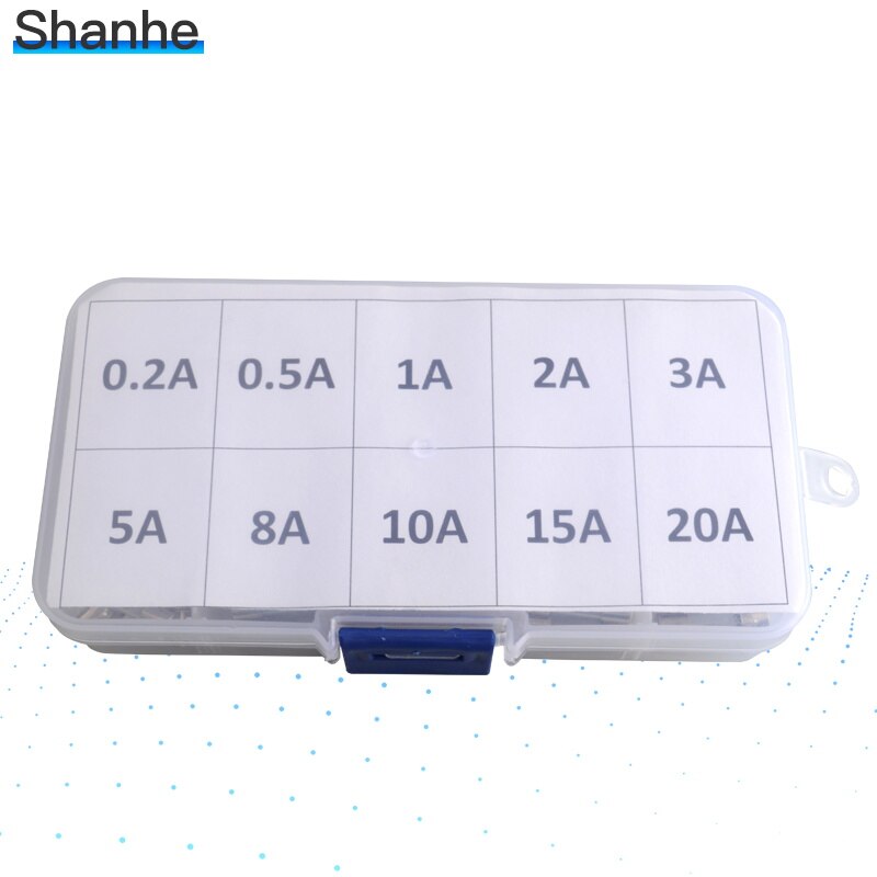 ! 100Pcs Set 5X20 Mm Quick Blow Glaszekering Gevarieerd Kits,Fast-Blow Glas Zekeringen