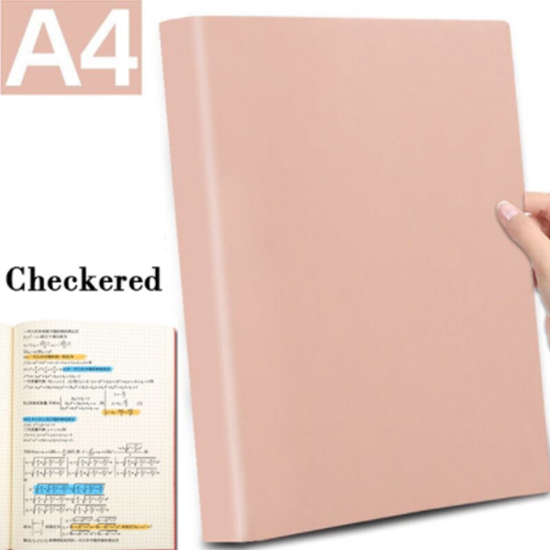A4 Notebook mit Lesezeichen Tagebuch Planer Tagebuch Agenda 5R Connell Notizen Checkered Blank für Büro Schule Liefert: Checkered pink
