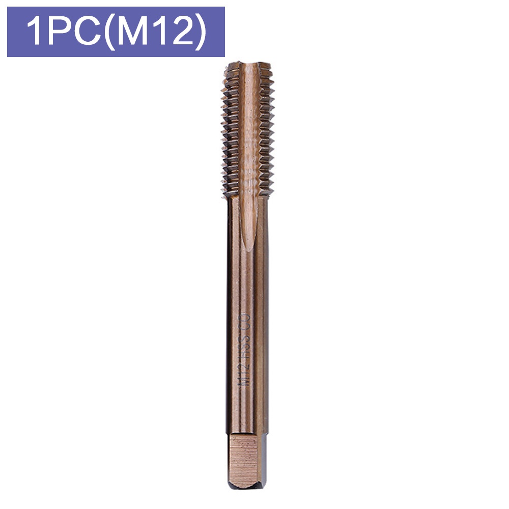 STONEGO HSS Co M35-E Machine Spiral Flute Taps Metric Screw Tap Right Hand Thread Plug Tap Drill, M3/M4/M5/M6/M8/M10/M12: Orange