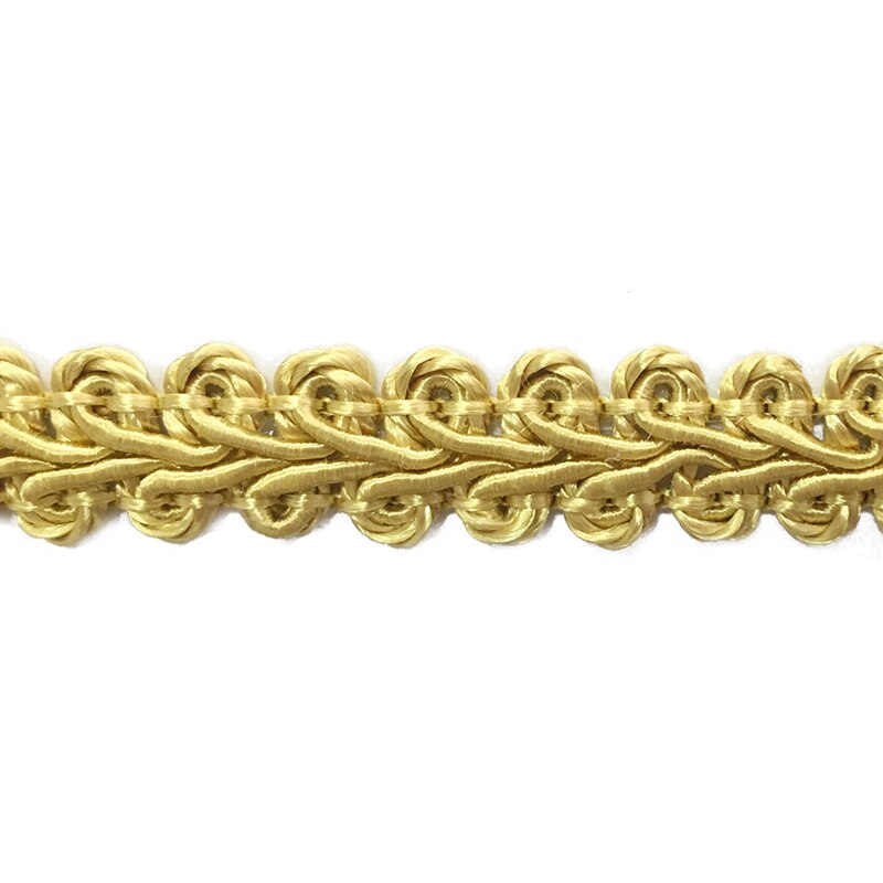 12M Braid Trim Lace Trim Gimp Basic Sewing Ribbon Polyester DIY Crafts Sewing Costume Home Decorative macrame Braided Cords: Gold