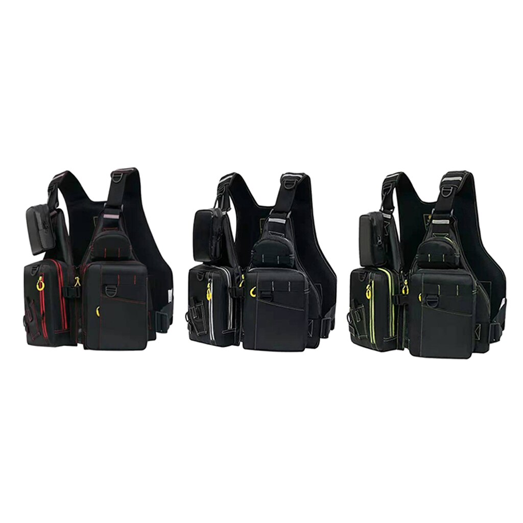 1 Piece Adult Universal Ski Vest Adjustable Kayak Fishing Vest Clothes Journalists Vest Multi-pockets Outdoor Work Jacket Hiking