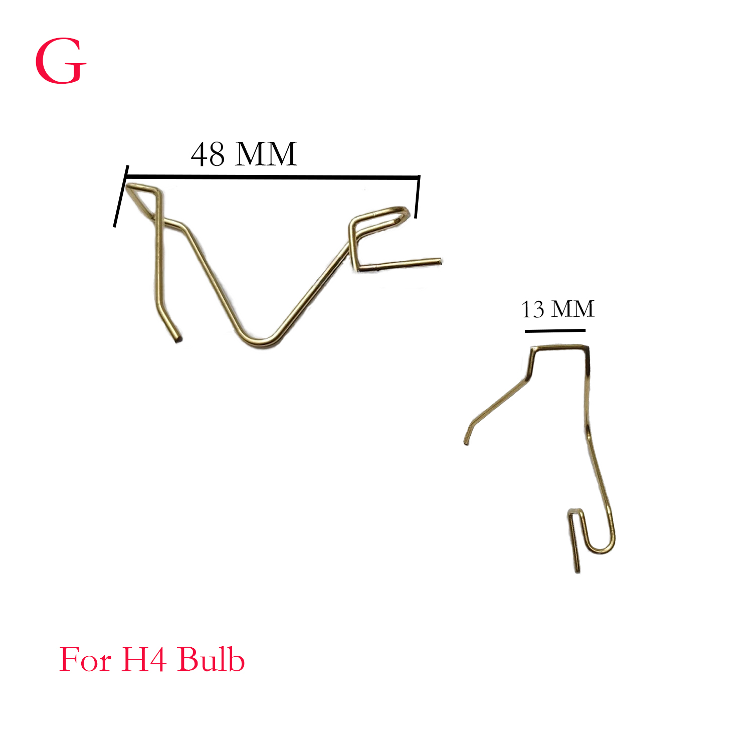 1 Pc Car Headlight Steel Wire Metal Support Lamp Bulb Base Fixed Stable Buckle Spring Fixator Clip Light Retainer 1.2 H1 H4 H7: Gold