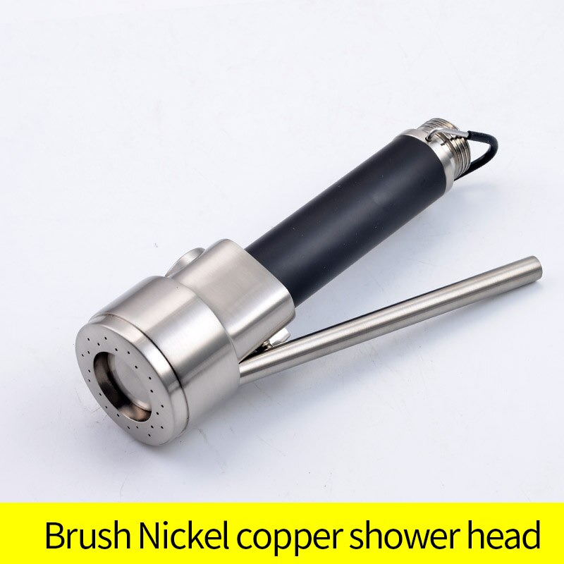 ABS Kitchen Tap Pull Out Parts Kitchen Faucet Replacement Parts Faucet Accessorie Spouts Kitchen Faucet Nozzle,Small shower head: Brush Nickel(copper)