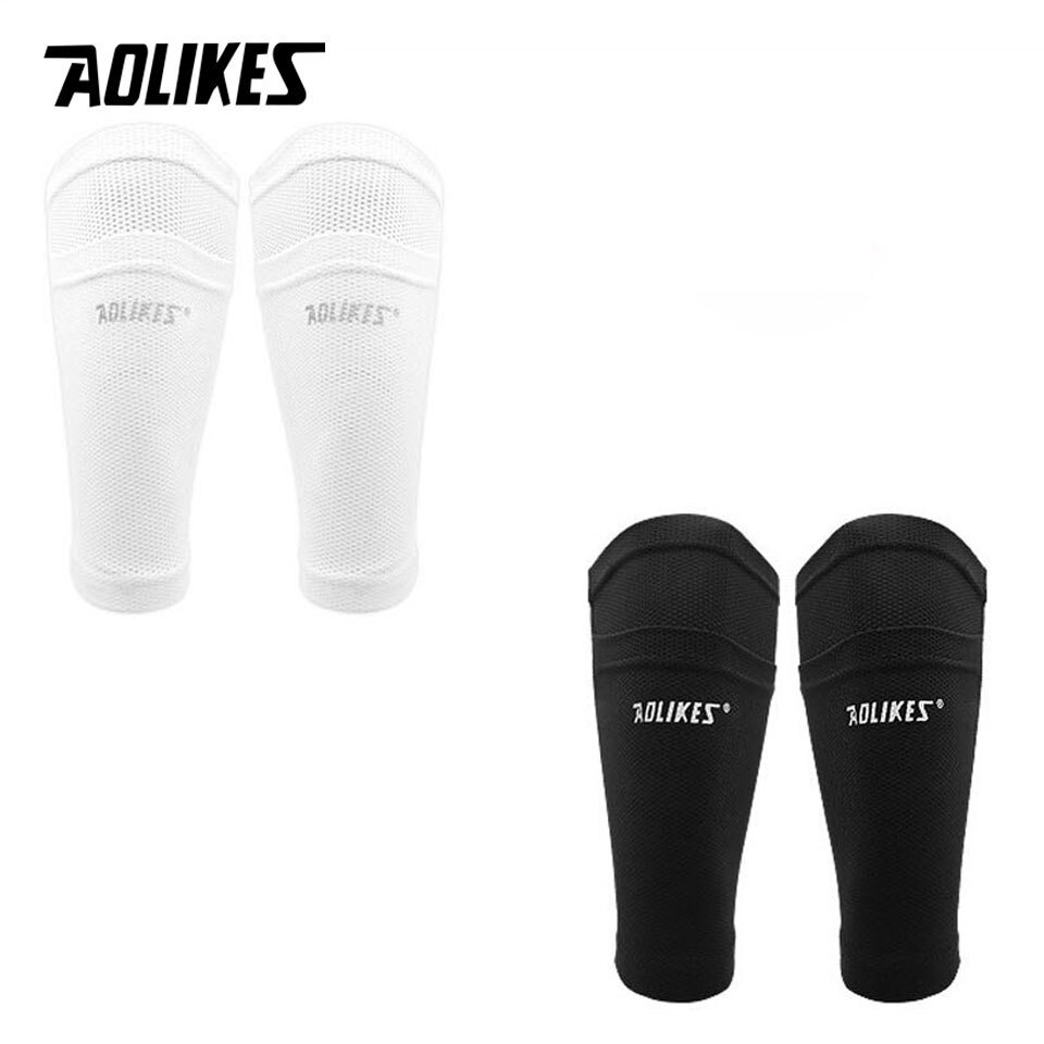 AOLIKES 1 Pair Soccer Protective Socks Shin Guard With Pocket For Football Shin Pads Leg Sleeves Support Adult Calf Support Sock