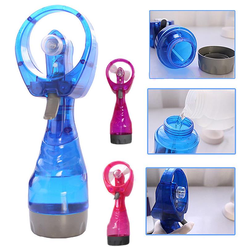 Willekeurige Kleur Abs Handheld Fan Schroevendraaier Mini Mist Mode Houvast Draagbare Handable Waternevel Zomer Strand Reizen Mini Fan