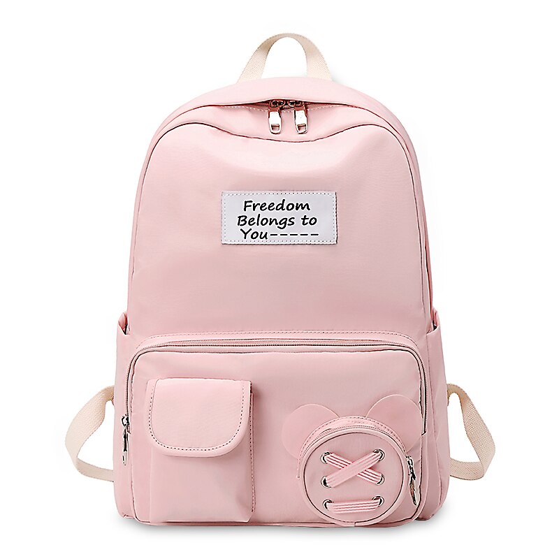 Tourya Waterproof Large Women Backpack Shoulder School Bags For Teenage Girls Travel Laptop Rucksack Bookbags Mochilas: Pink / 33X14X44cm