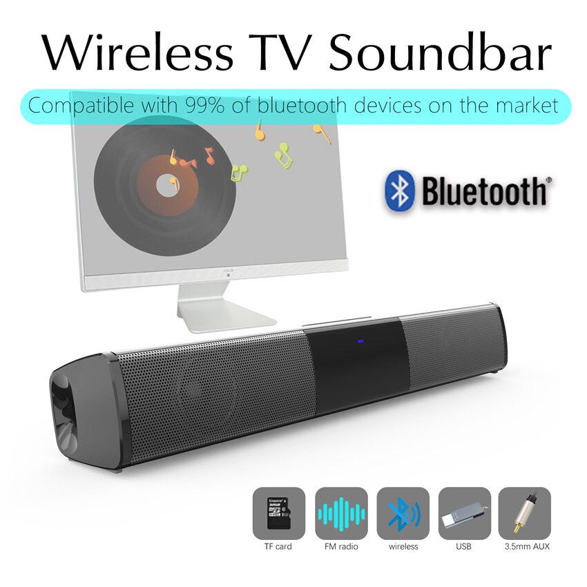 Draadloze Soundbar Home Theater Sound System Bar Echo Muur Bluetooth Speaker Soundbar Doos Voor Thuis Tv