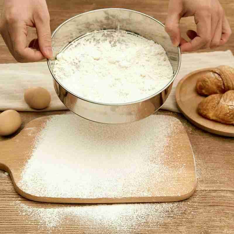 Melsil i rustfritt stål 15cm liten melsikt 40 bakesil oljekake mesh sil sil verktøennå mel gjør-det-selv bakeverktøy  t5 e 6