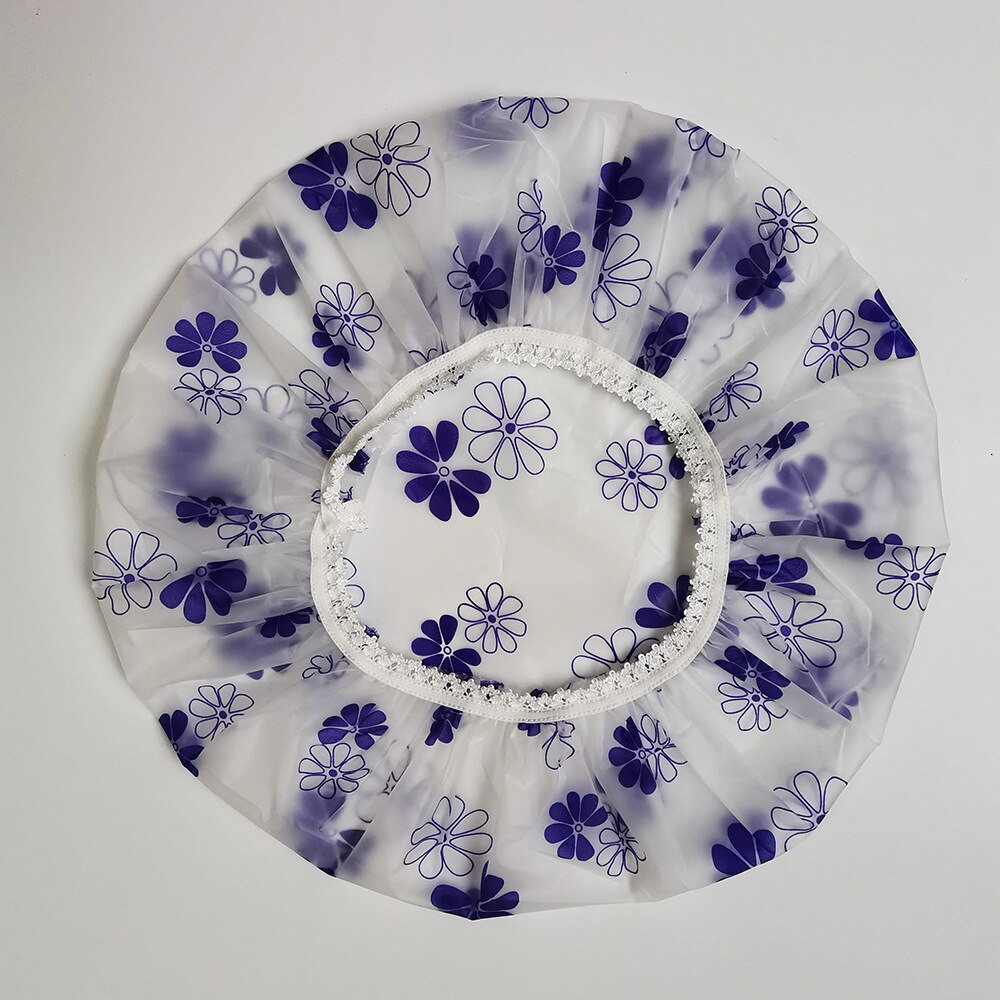 Gorros de ducha impermeables de lunares reutilizables, cubierta elástica de EVA para el cabello, para salón de belleza, Color aleatorio, 10 Uds.