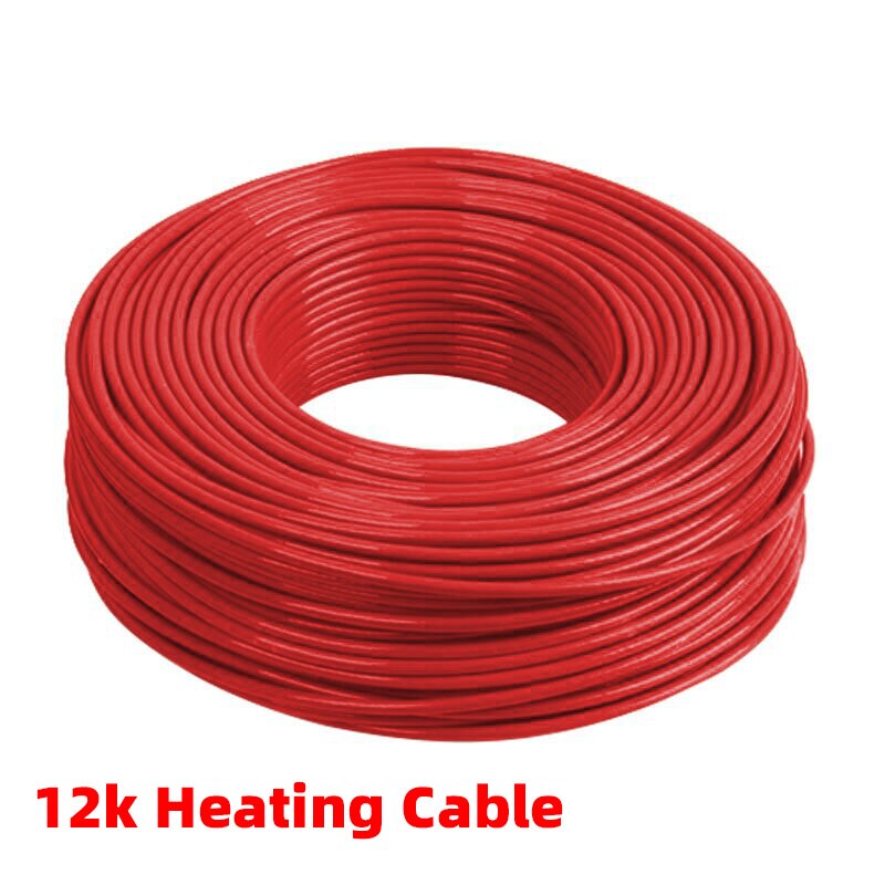12K 33Ohm/m Silicon Rubber Carbon Fiber Electric Heating Wire Insulation Heating Cable For Floor Heating