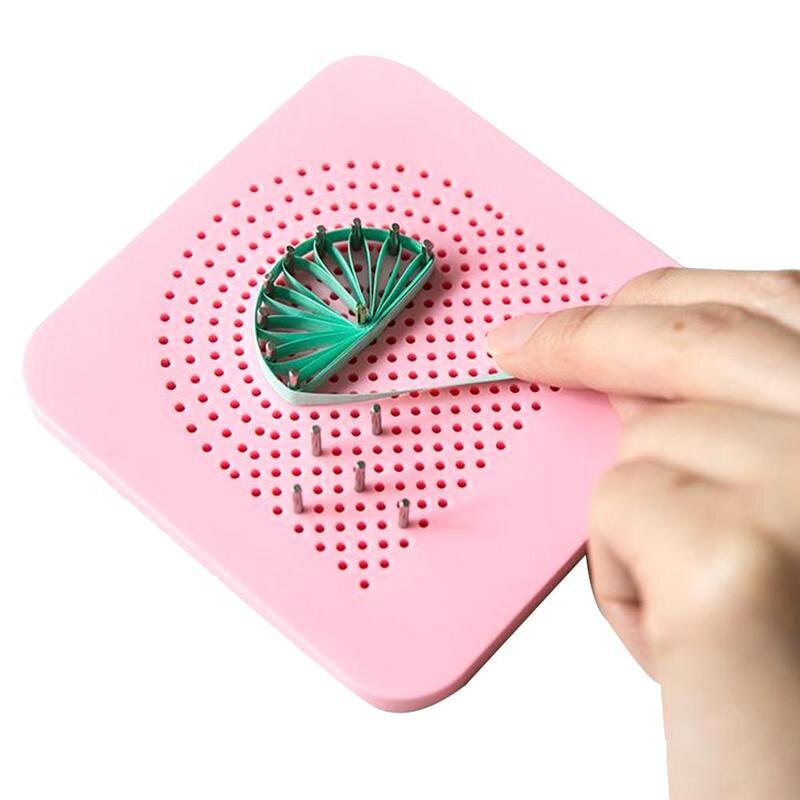 ABS azul cuadrado DIY herramienta de manualidades tablero con pasadores de guía para la luz de la rejilla de almacenamiento del rodillo de dibujo