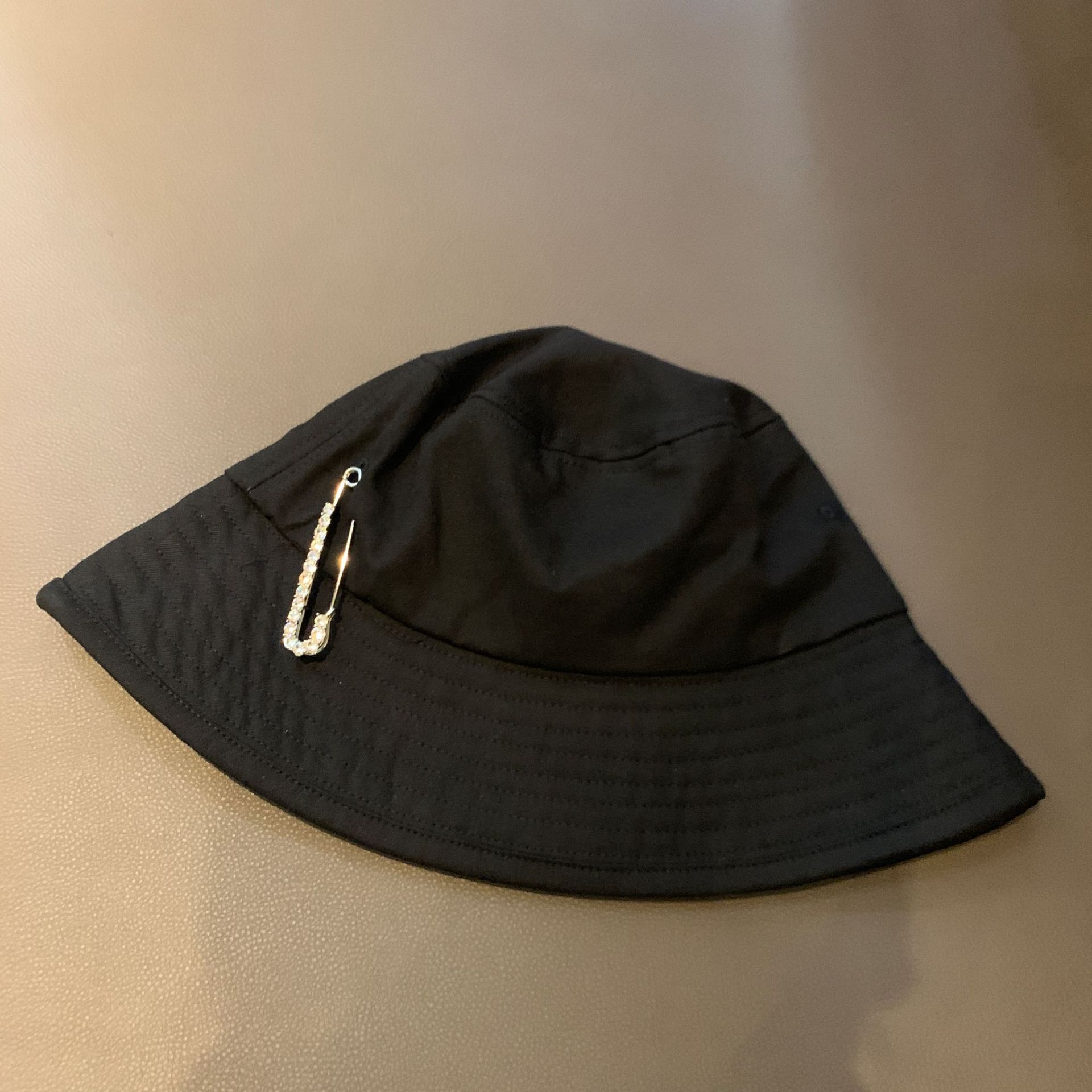 Diamantstift fiskarhatt kvinnor tidvatten höst hink hatt hatt vår och sommar: Svart