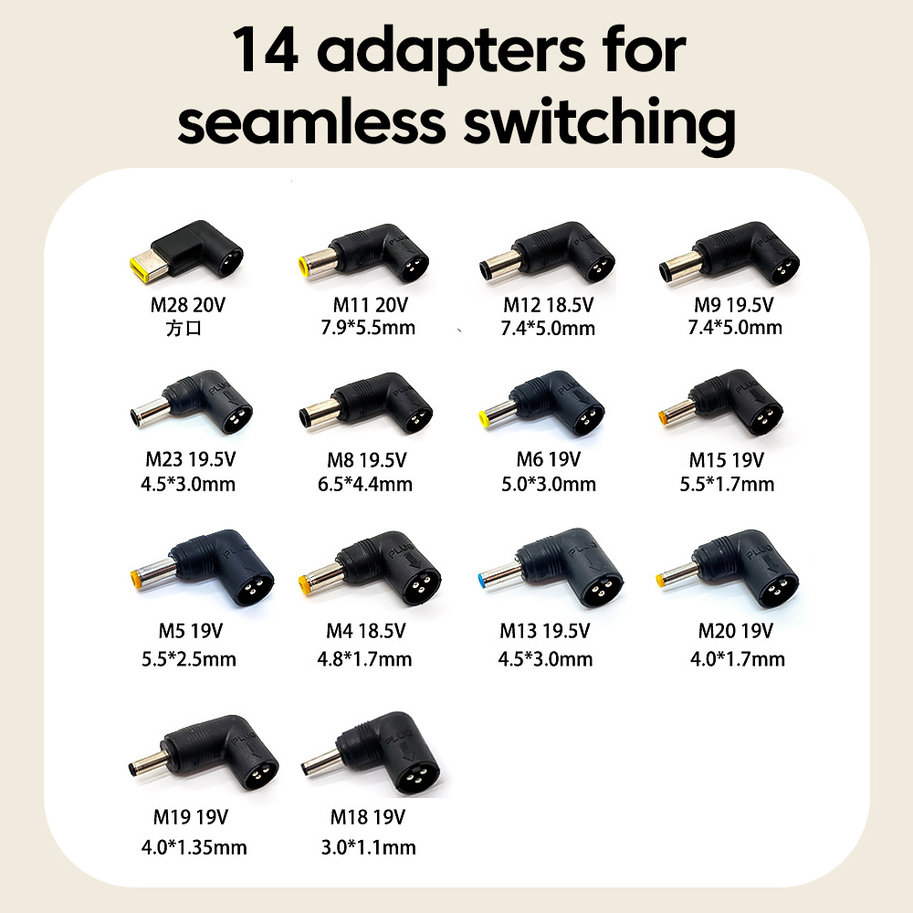 19V-3.42A 65W Laptop Charger Power Adapter For Lenovo Hp Chromebook Yoga Dell ASUS Laptop Universal Charger With 14 Adapters