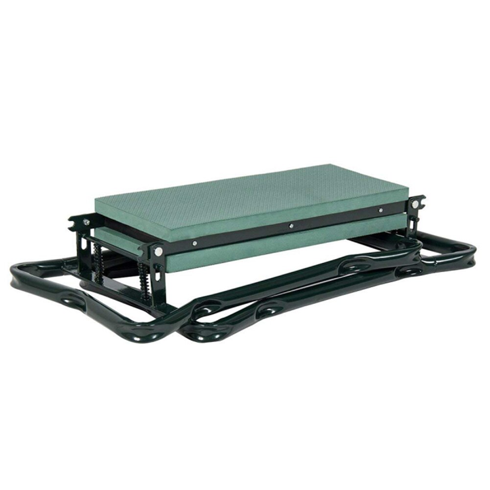 Folding Garden Kneeler with Handles Stainless Steel Garden Stool with EVA Kneeling Pad and Storage Bag Gardening Supply