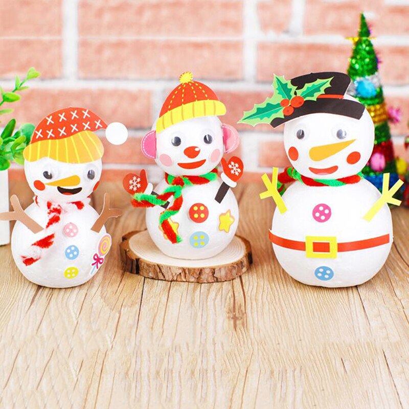 Vilt diy pakket kinderen diy kerst sneeuwpop handgemaakt materiaalpakket kleuterschool vroege leermiddelen
