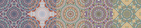 Retro mandala stil fliser klistermærker talje linje wallstickers køkken badeværelse toilet kant vandtætte selvklæbende decals