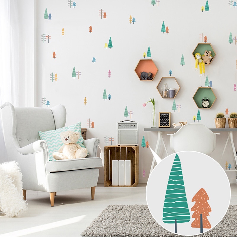 Kerst Muursticker Kerst Decoraties Voor Huis Baby Nursery Slaapkamer Muur Sticker Voor Kinderen Kamers Kerstboom Muur Decor