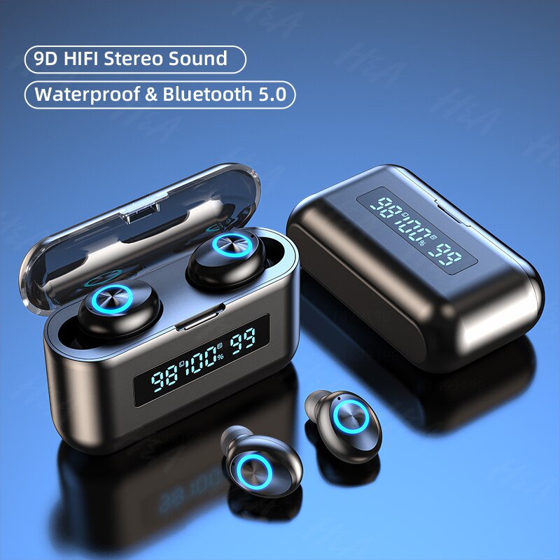 Bluetooth Draadloze Hoofdtelefoon Met Microfoon Sport Waterdichte Bluetoth Oortelefoon Oordopjes Touch Control Muziek Headset Voor Telefoon